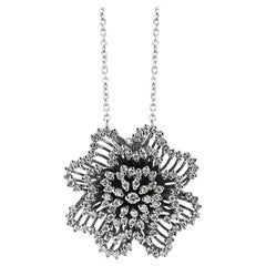 Elegant 1ct Diamond Necklace in 18K White Gold