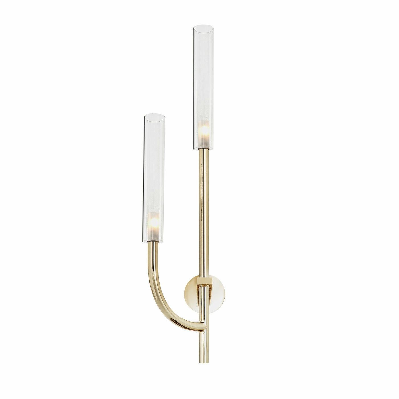 Elegant 2-Light Candle Sconce by Il Paralume Marina In New Condition For Sale In Milan, IT