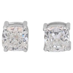 Elegant 2.00ct Diamonds Stud Earrings in 18k White Gold - GIA Certified