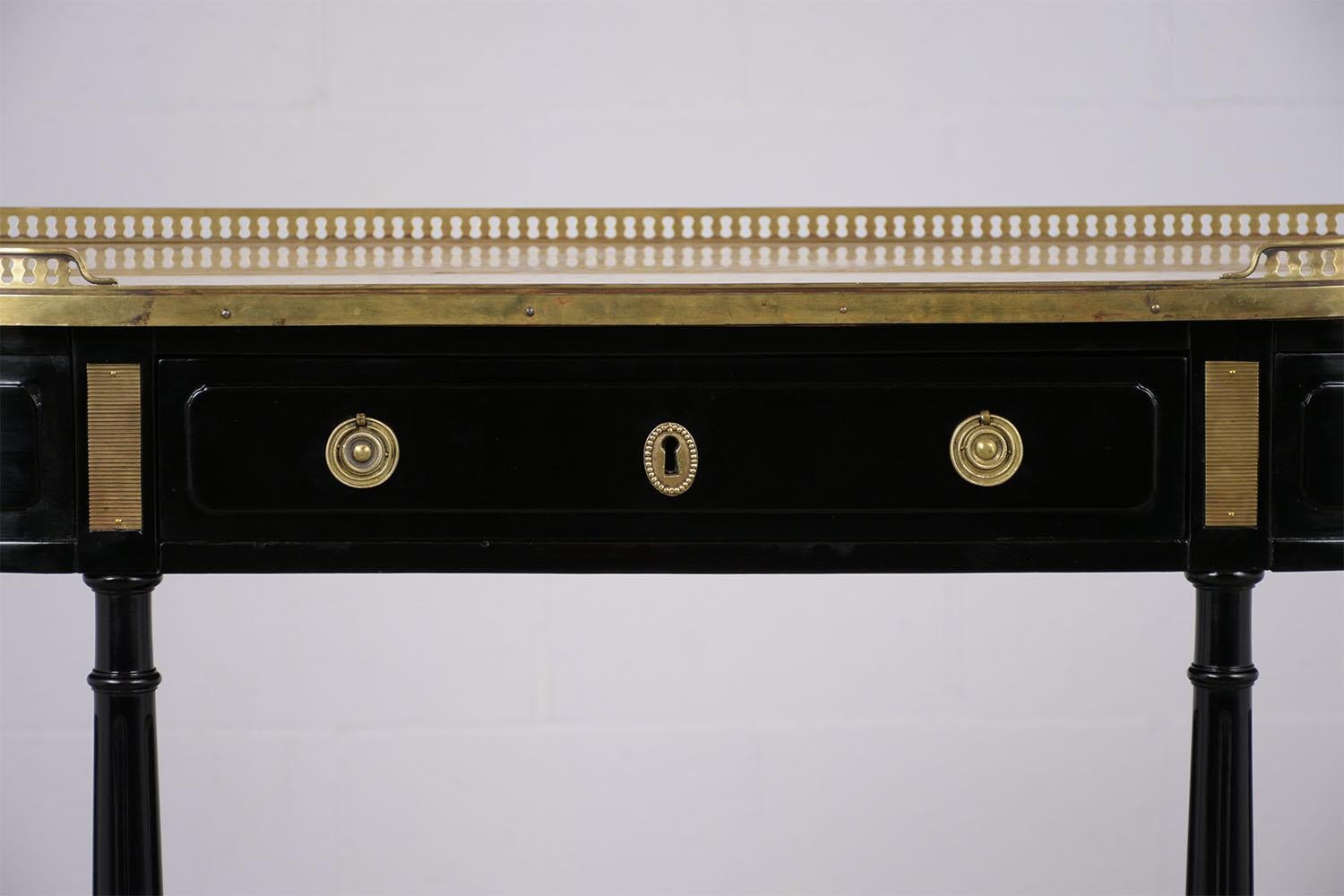 Late 20th Century Elegant 20th Century French Ebonized Console Table