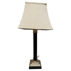 Elegant 20th Century Neoclassical Table Lamp with Columnar Base