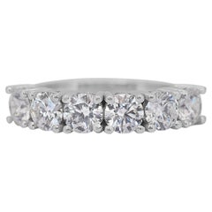 Elegant 2.12ct Natural Diamonds 6-Stones Ring in 18k White Gold - IGI Certified