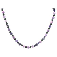 Elegante collana di 24 pollici con pietre preziose multicolori in oro 14K - Perline artigianali