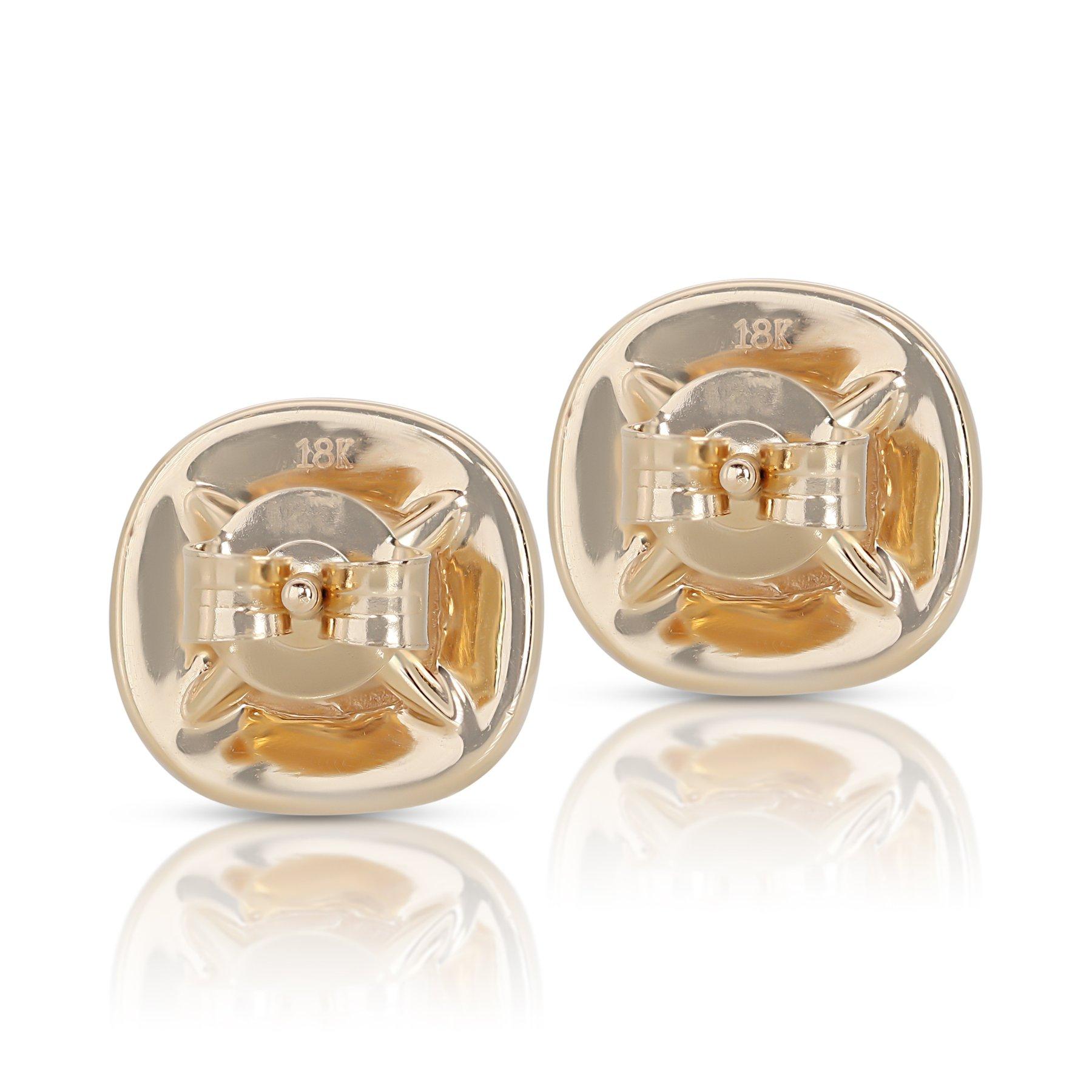 Elegant 2.50ct Diamonds Stud Earrings in 18k Yellow Gold - GIA Certified 2