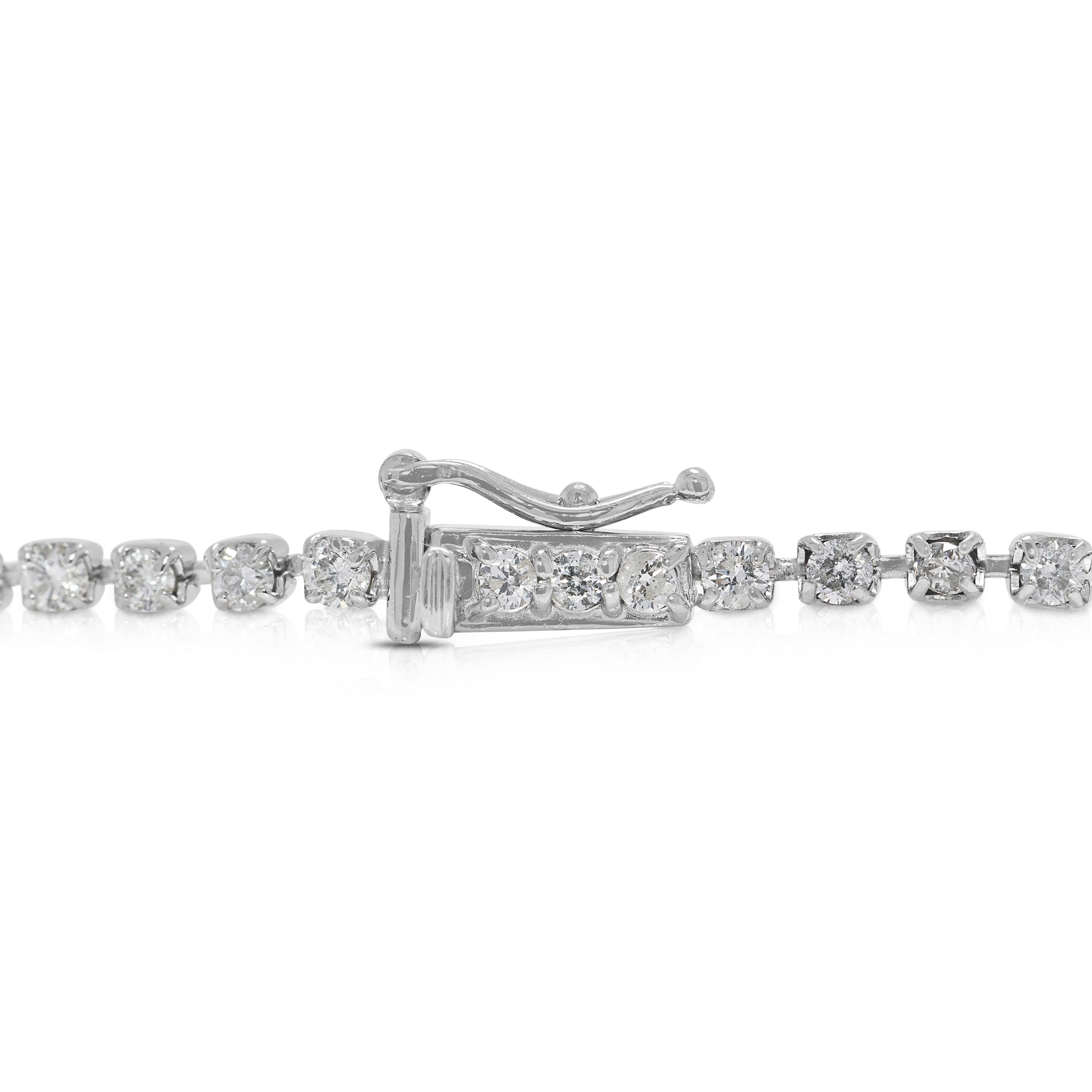 Elegant bracelet de 2ct de diamants Natural Elegance en platine en vente 3