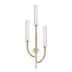Elegant 3-Light Candle Sconce by Il Paralume Marina