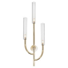Elegant 3-Light Candle Sconce by Il Paralume Marina