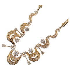 Elegant 3.90ct Diamond Necklace in 18K Gold, Late 20th Century