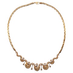 Elegant 3.90ct Diamond Necklace in 18K Gold, Late 20th Century