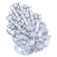Elegant 4.31 Carat Multi-Shape Rose Cut Diamond Statement Ring