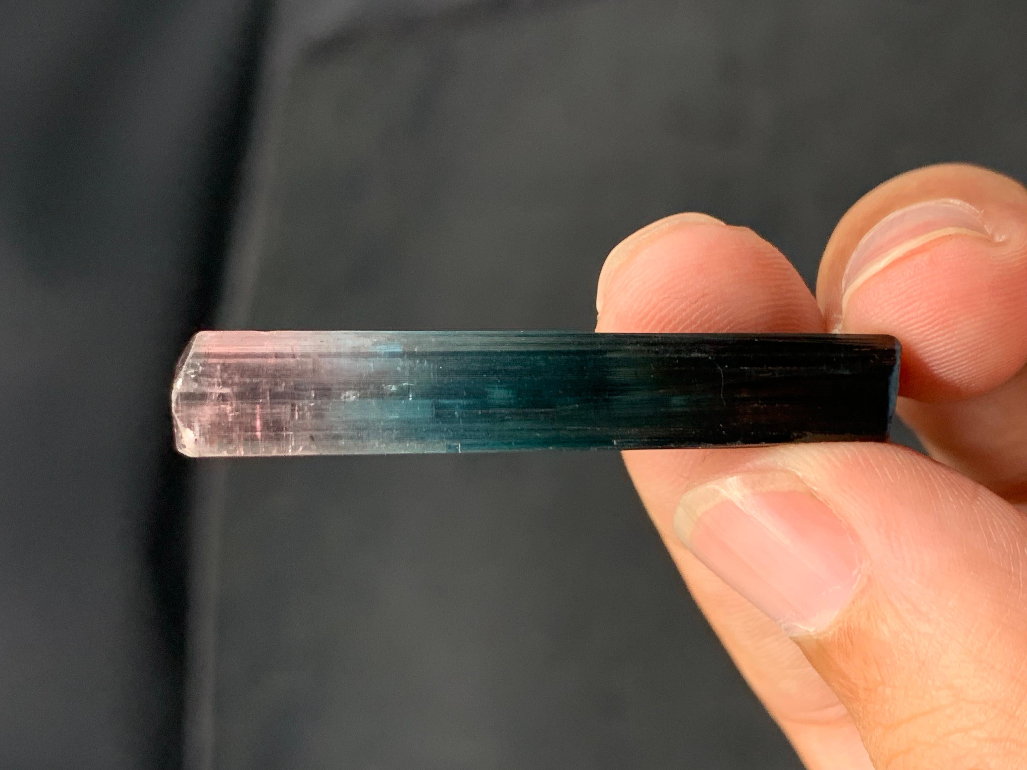 Afghano Eleganza di 5,49 grammi di cristallo di tormalina bicolore dalla miniera dell'Afghanistan in vendita