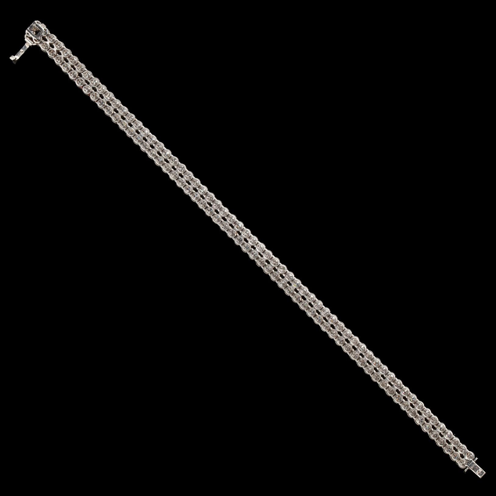 Elegant 6.70-Ctw Diamond Line Bracelet For Sale 1