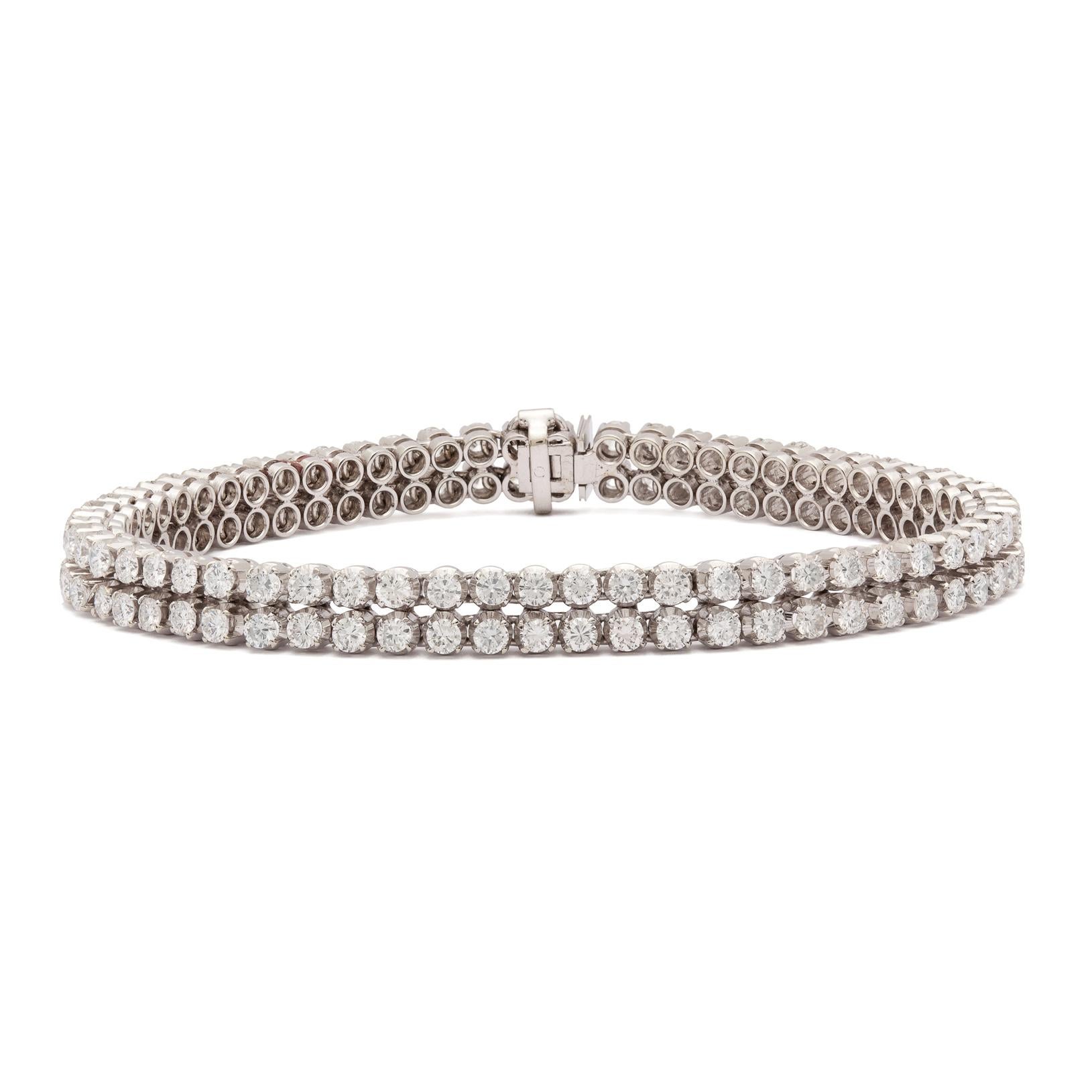 Elegant 6.70-Ctw Diamond Line Bracelet For Sale 2
