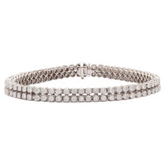 Vintage Elegant 6.70-Ctw Diamond Line Bracelet