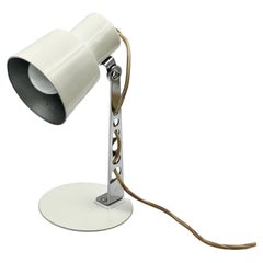 Elegant 70s Targetti Sankey Lamp Minimalist Italian Design in Beige and Chrome Elegant 70s Targetti Sankey Lamp Minimalist Italian Design in Beige and Chrome