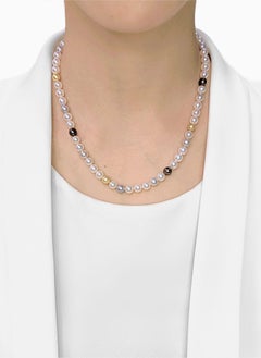 Elegante 7mm gemischte Akoya Perlen Silber Halskette