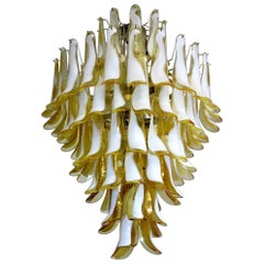 Elegant 84-Petal Chandelier, Murano