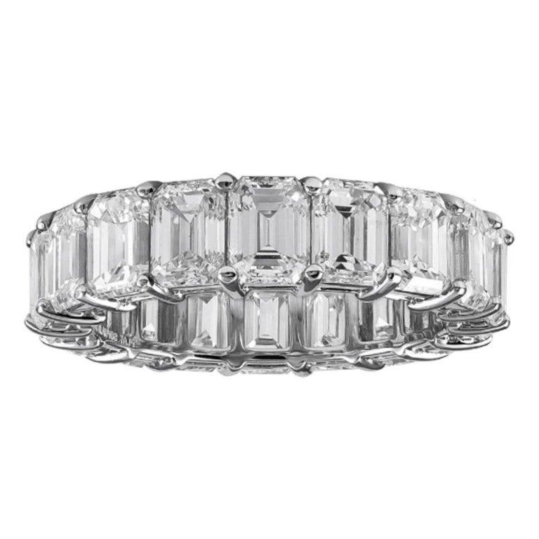 Art Deco Sophia D. 8.41 Carat All Diamonds Eternity Ring Band For Sale