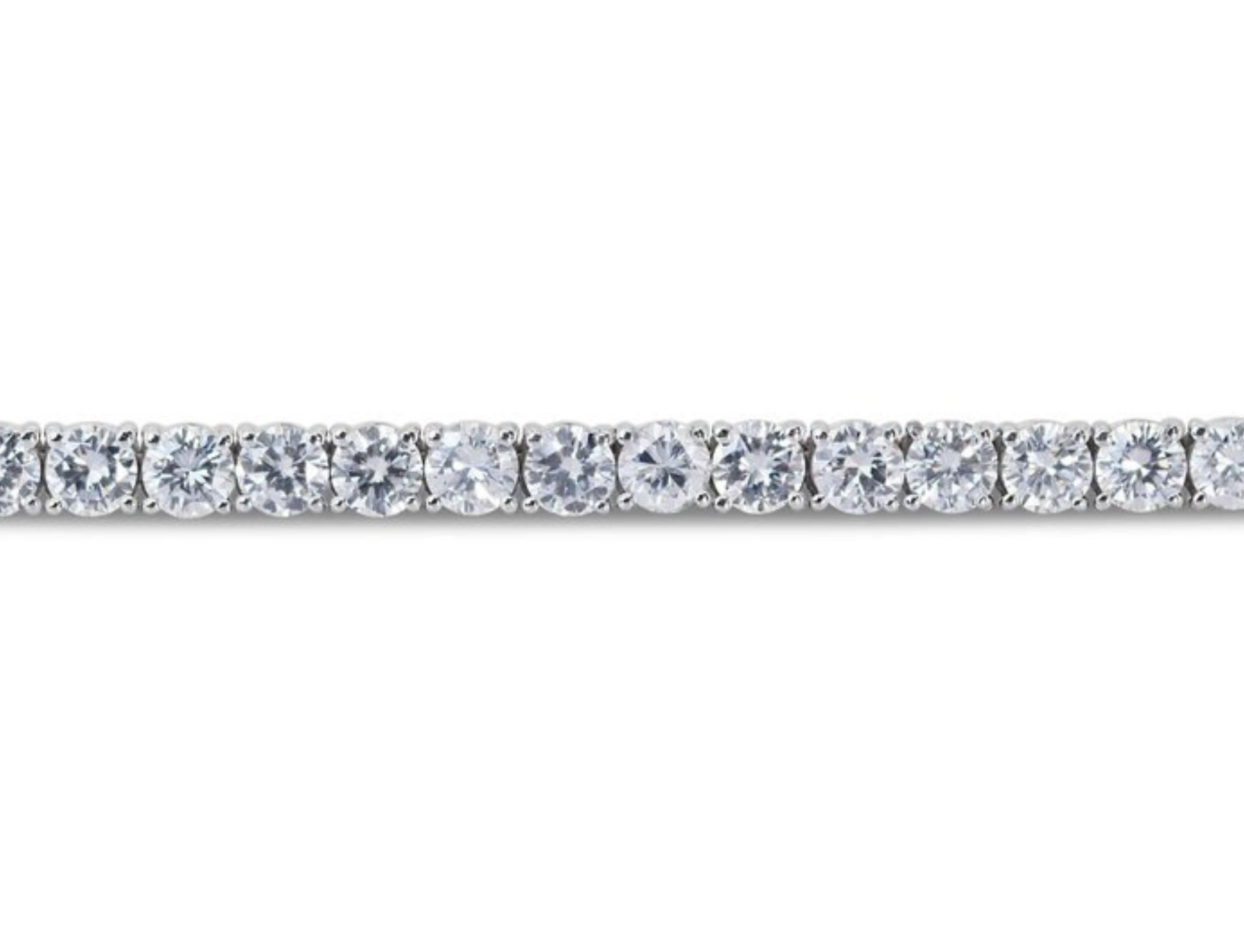 Elegant 8.88ct Diamond Tennis Bracelet set in 14K White Gold 3