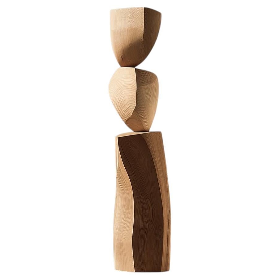 Elegant Abstract Wood Sculpture by NONO Still Stand No106 Collection