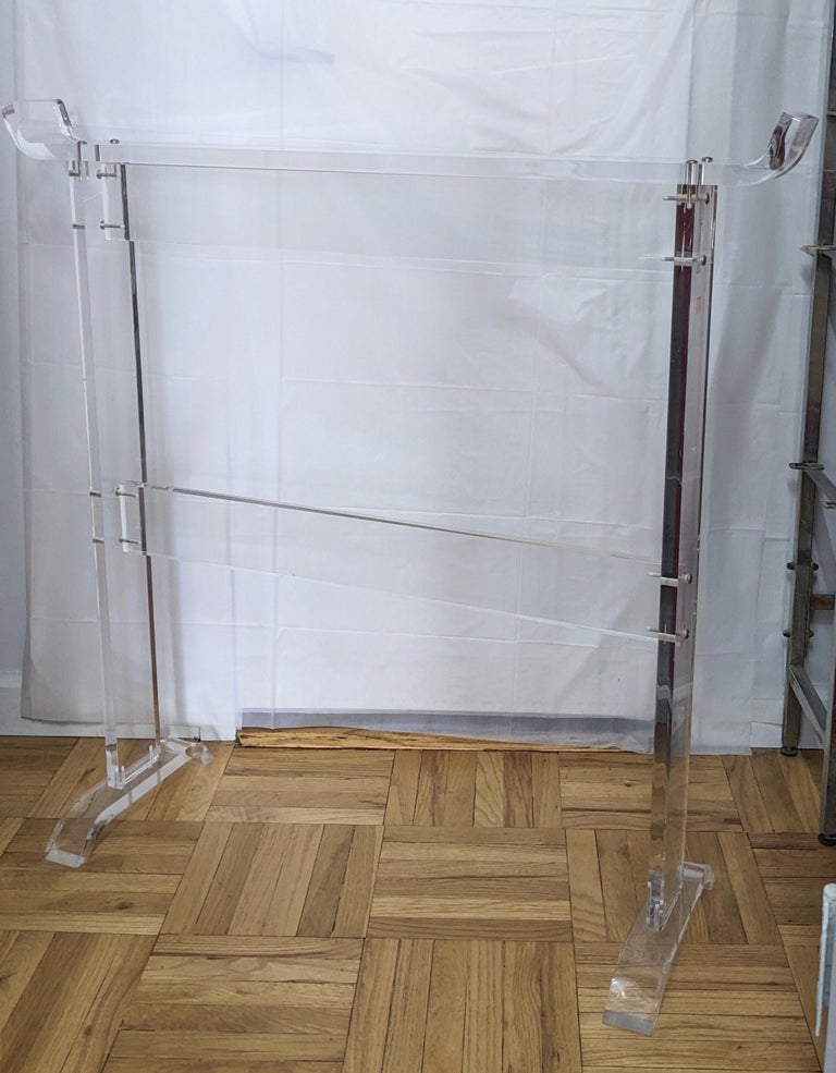 Elegant Acrylic Garment ValetRack For Sale at 1stDibs
