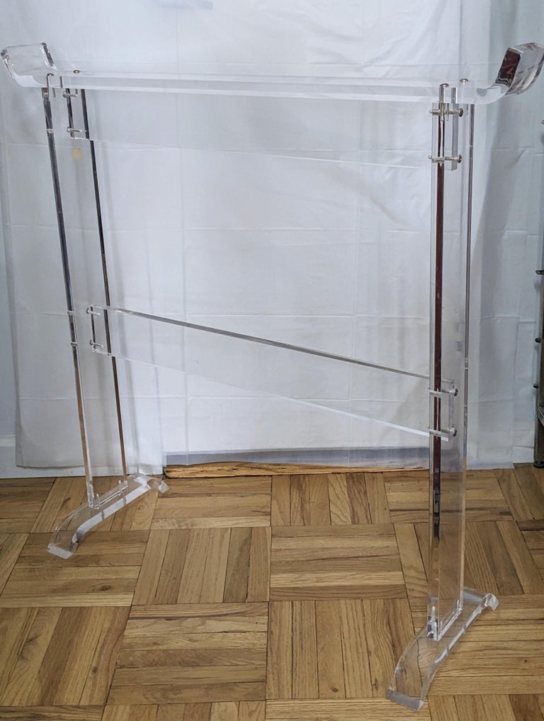 Elegant Acrylic Garment ValetRack For Sale at 1stDibs