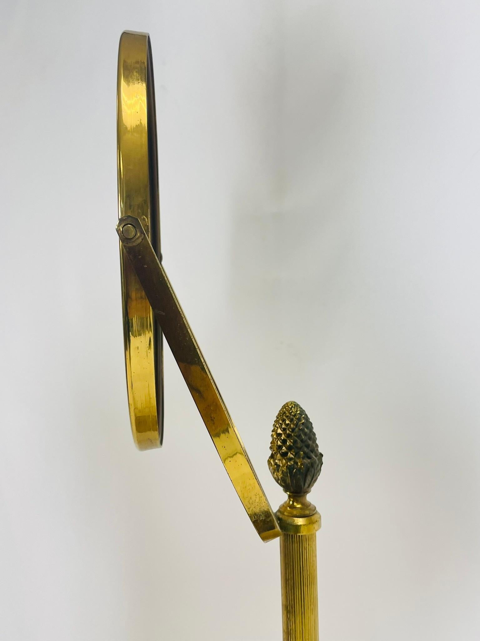 Eleganza del portavalori regolabile in ottone con specchio girevole, stile italiano in vendita 6
