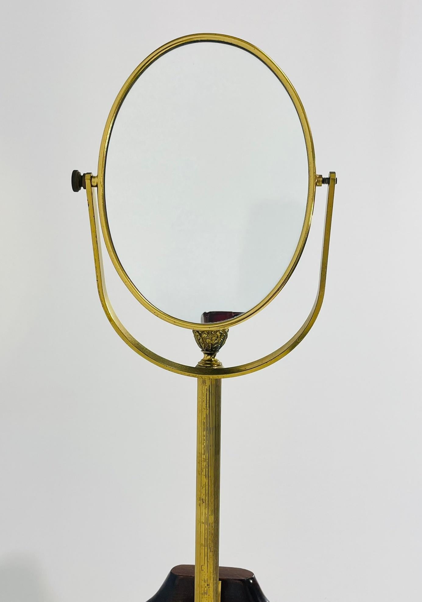 Eleganza del portavalori regolabile in ottone con specchio girevole, stile italiano in vendita 8