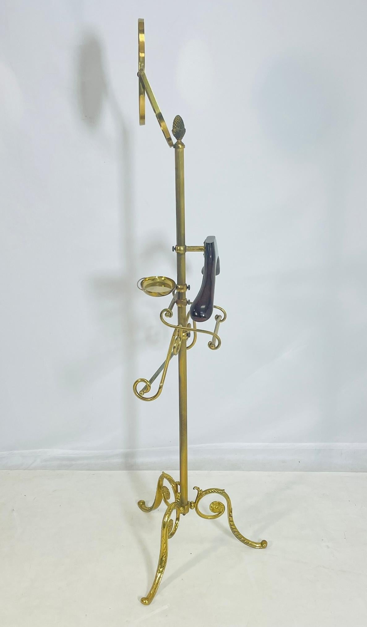 Ottone Eleganza del portavalori regolabile in ottone con specchio girevole, stile italiano in vendita