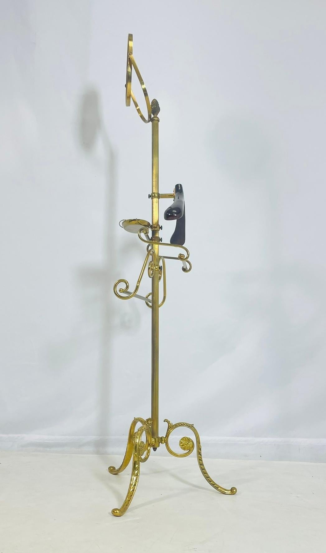Eleganza del portavalori regolabile in ottone con specchio girevole, stile italiano in vendita 1