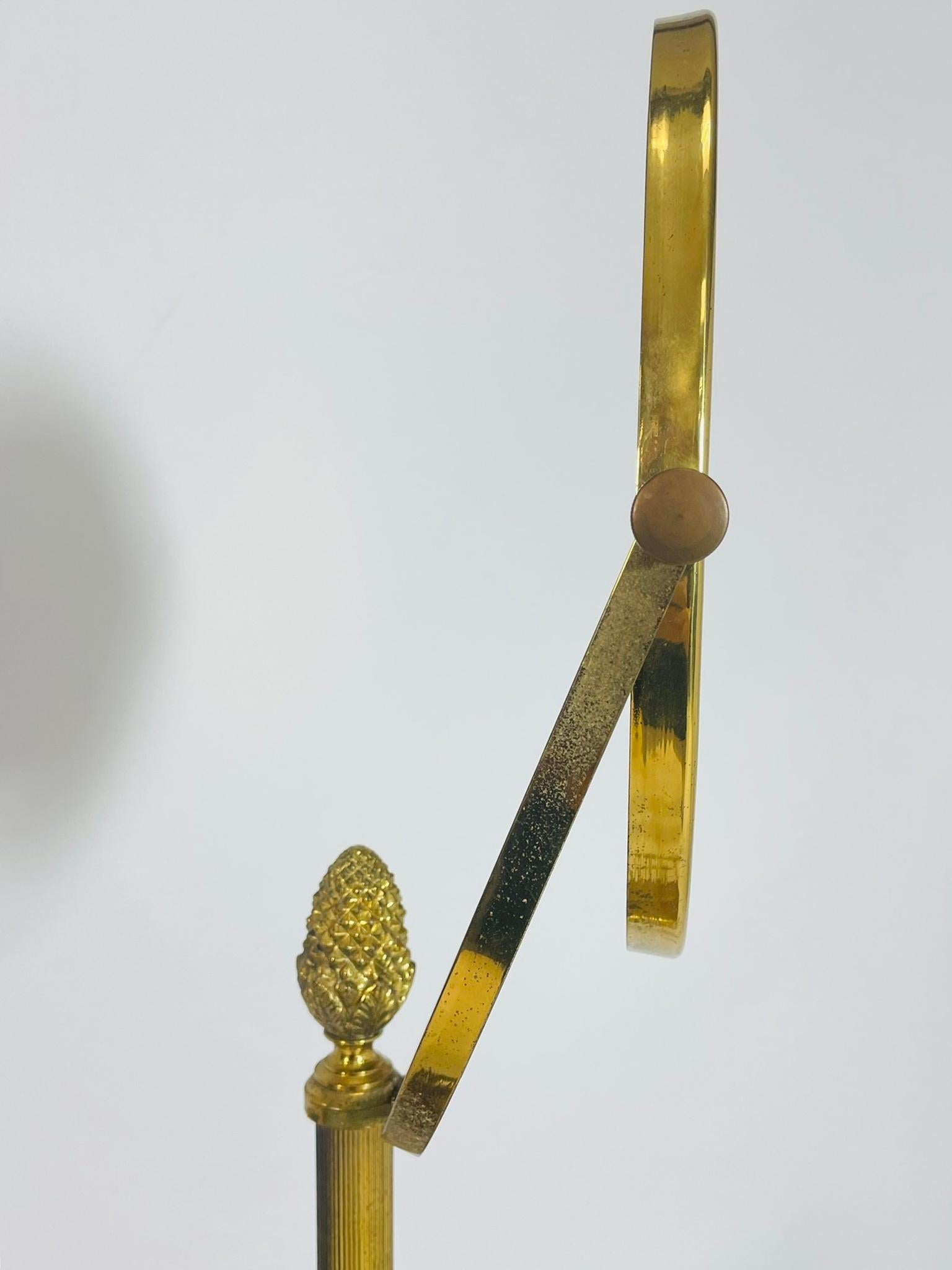 Eleganza del portavalori regolabile in ottone con specchio girevole, stile italiano in vendita 3