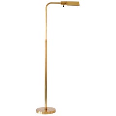 Elegant Adjustable Mid-Century Modern Brass Floor Lamp by Metalarte Spain 1960s