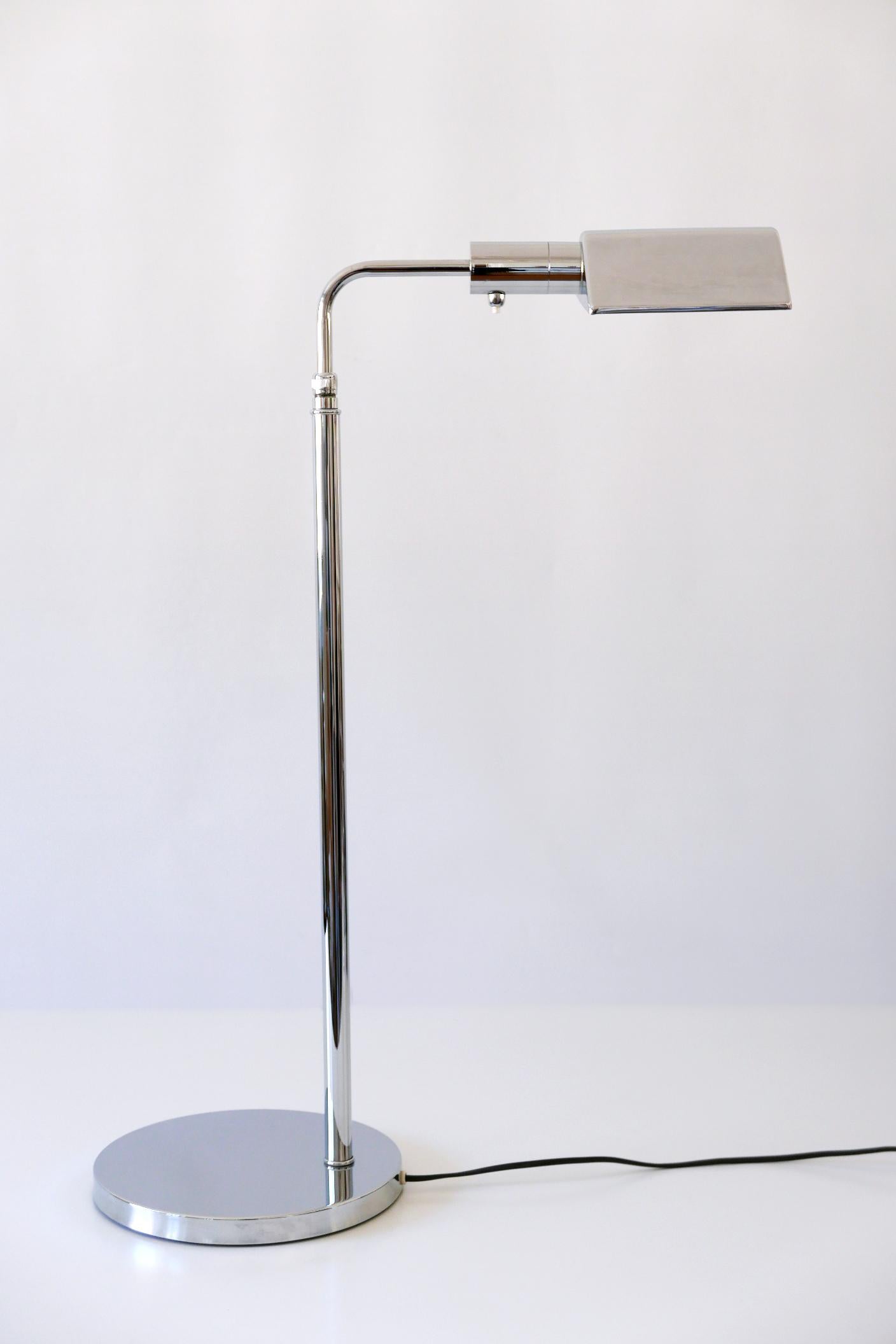 Elegant Adjustable Mid-Century Modern Floor Lamp or Reading Light, 1970s Germany For Sale 3