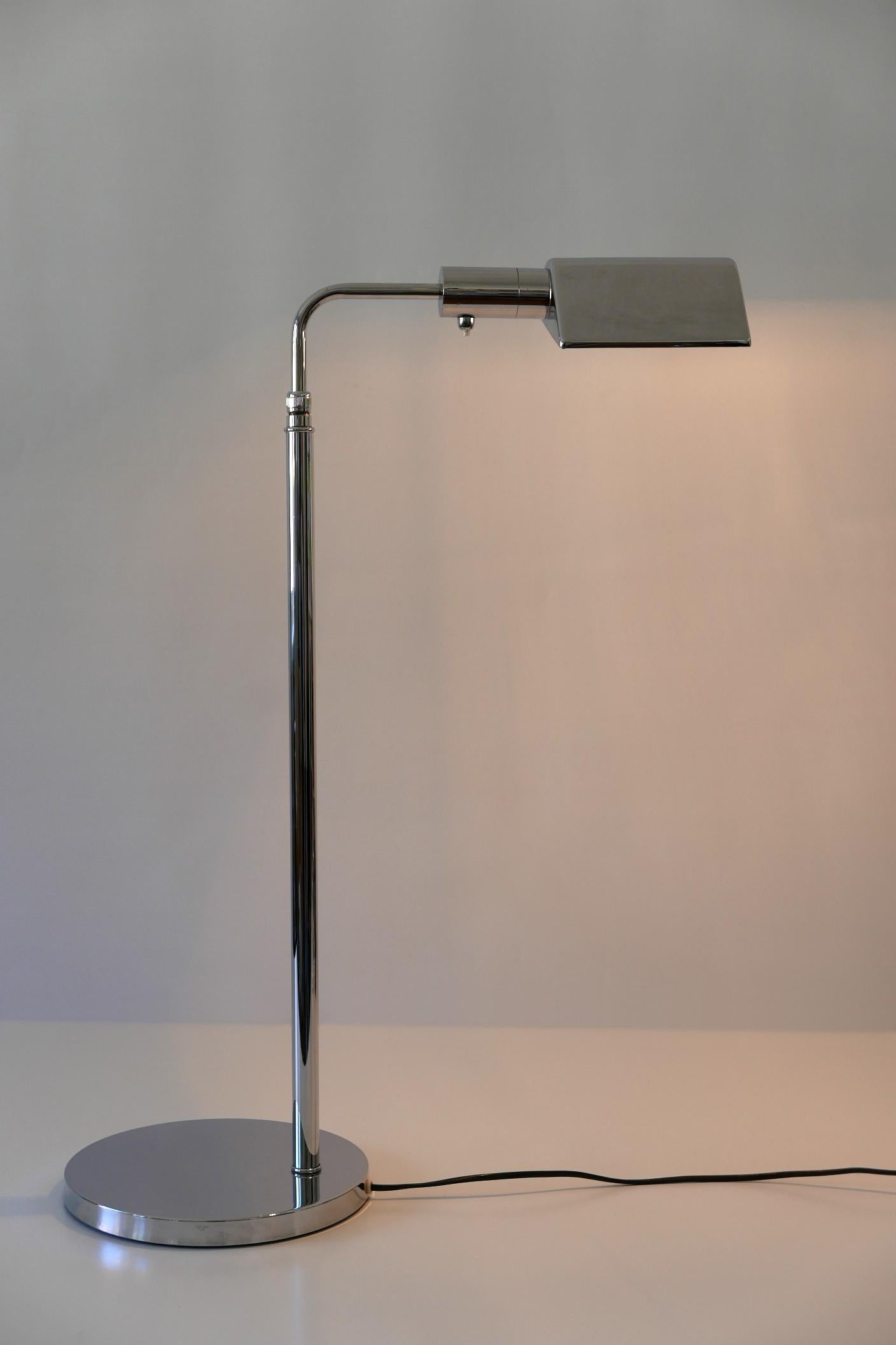 Elegant Adjustable Mid-Century Modern Floor Lamp or Reading Light, 1970s Germany For Sale 4