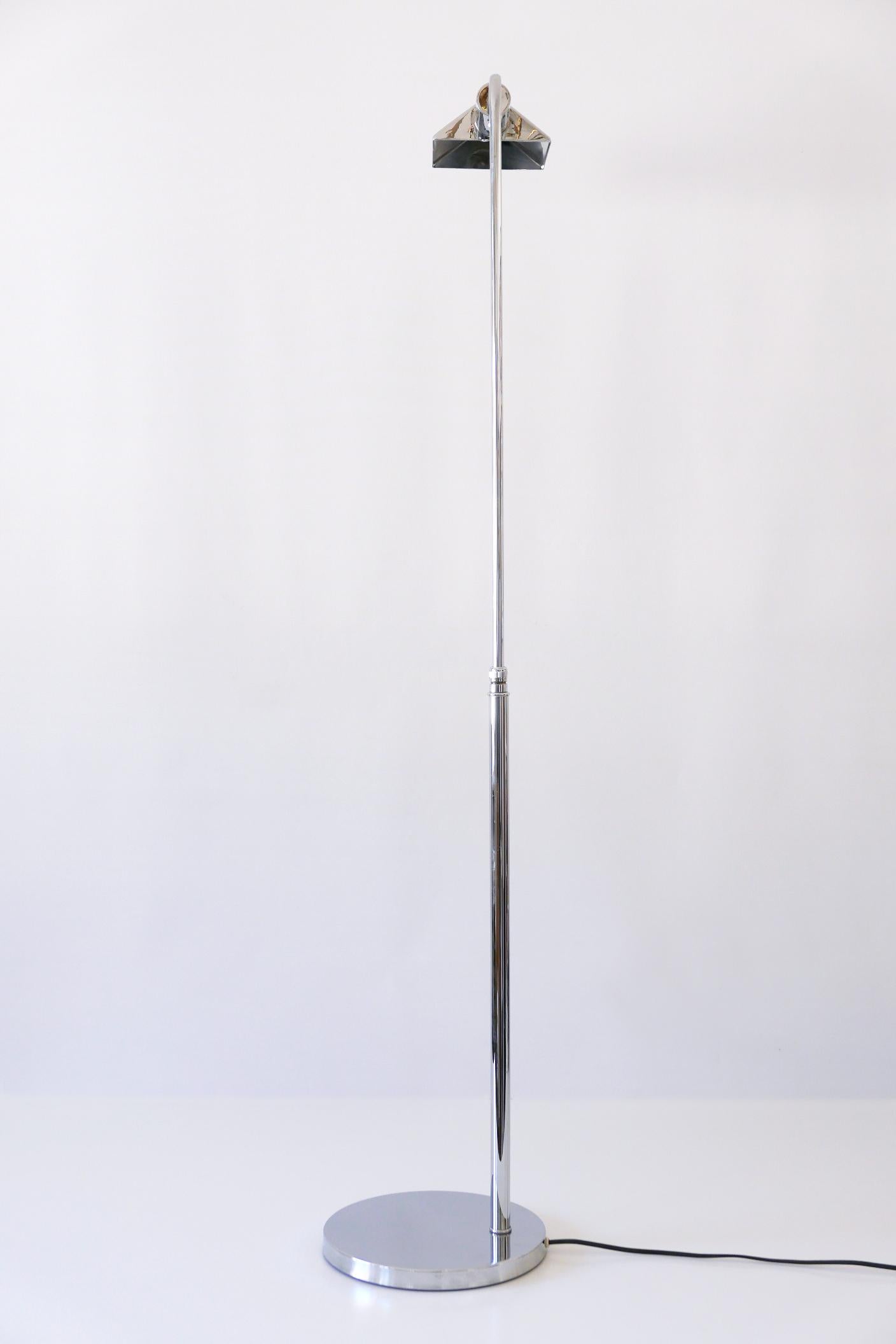 Elegant Adjustable Mid-Century Modern Floor Lamp or Reading Light, 1970s Germany For Sale 5
