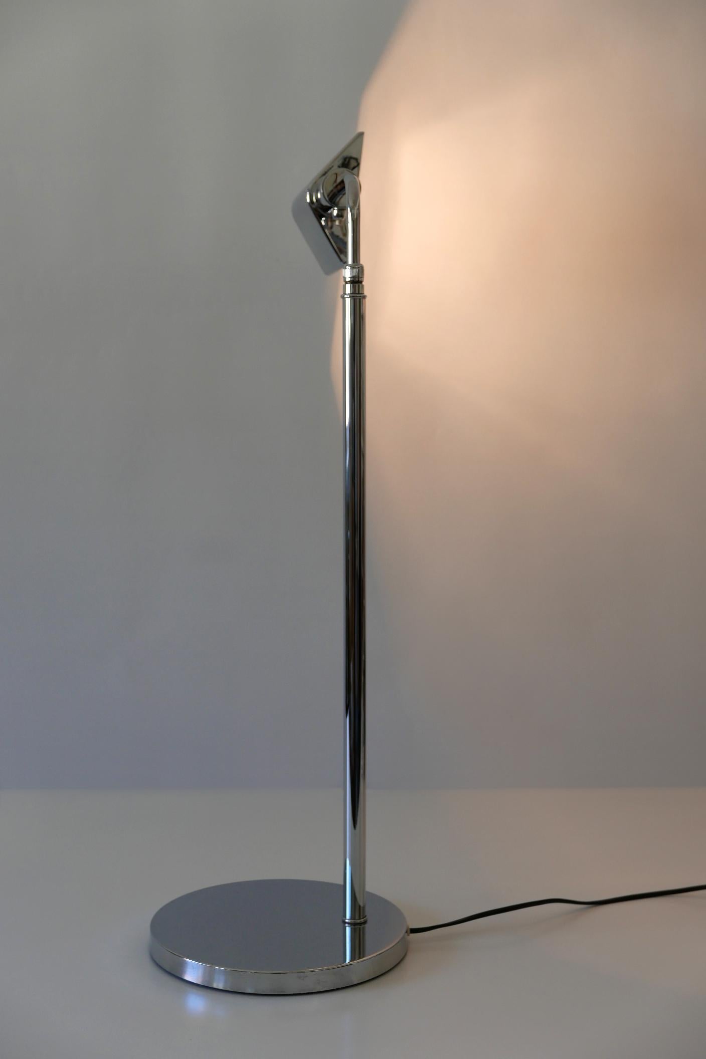 Elegant Adjustable Mid-Century Modern Floor Lamp or Reading Light, 1970s Germany For Sale 6
