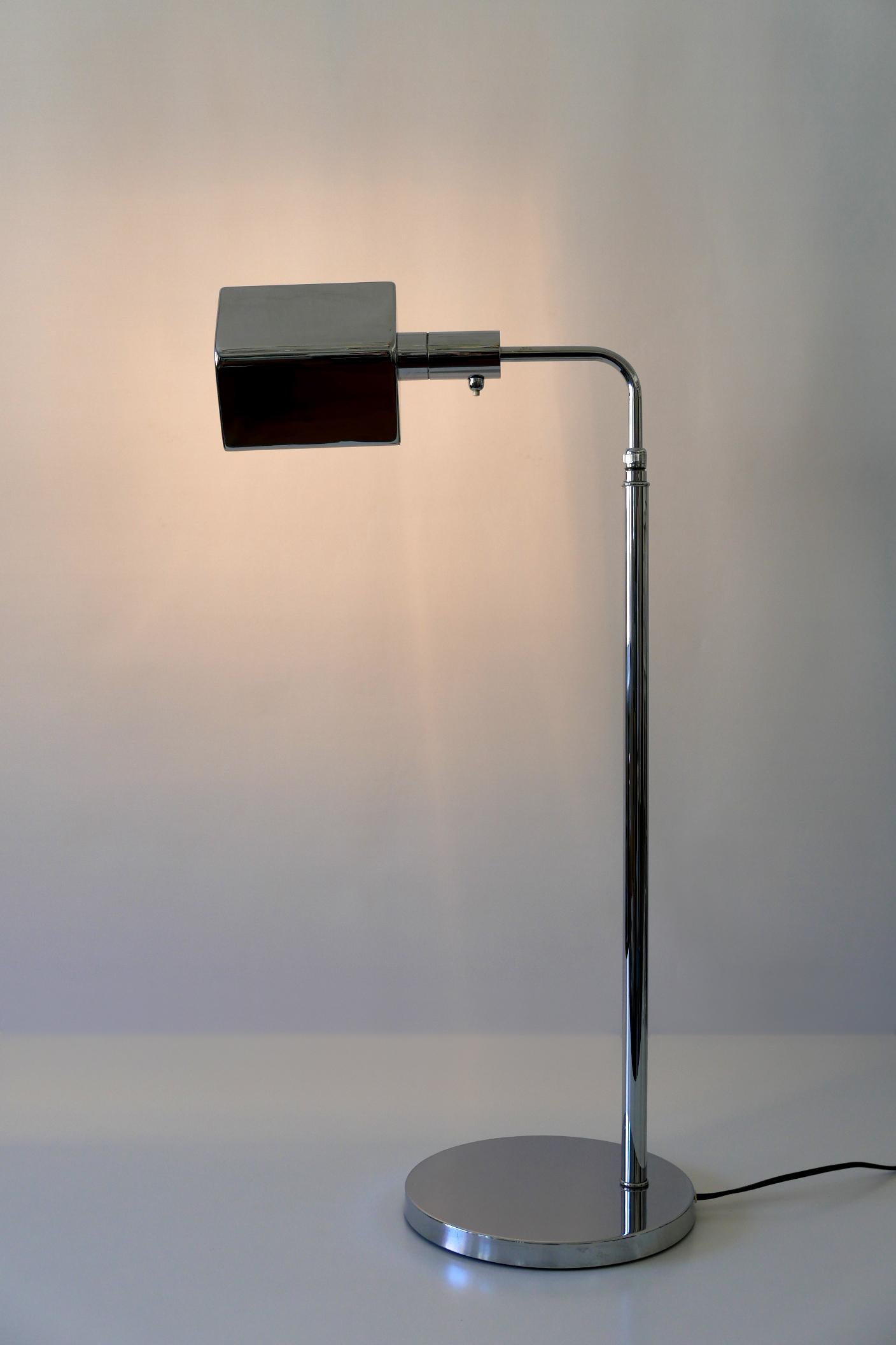 Elegant Adjustable Mid-Century Modern Floor Lamp or Reading Light, 1970s Germany For Sale 7