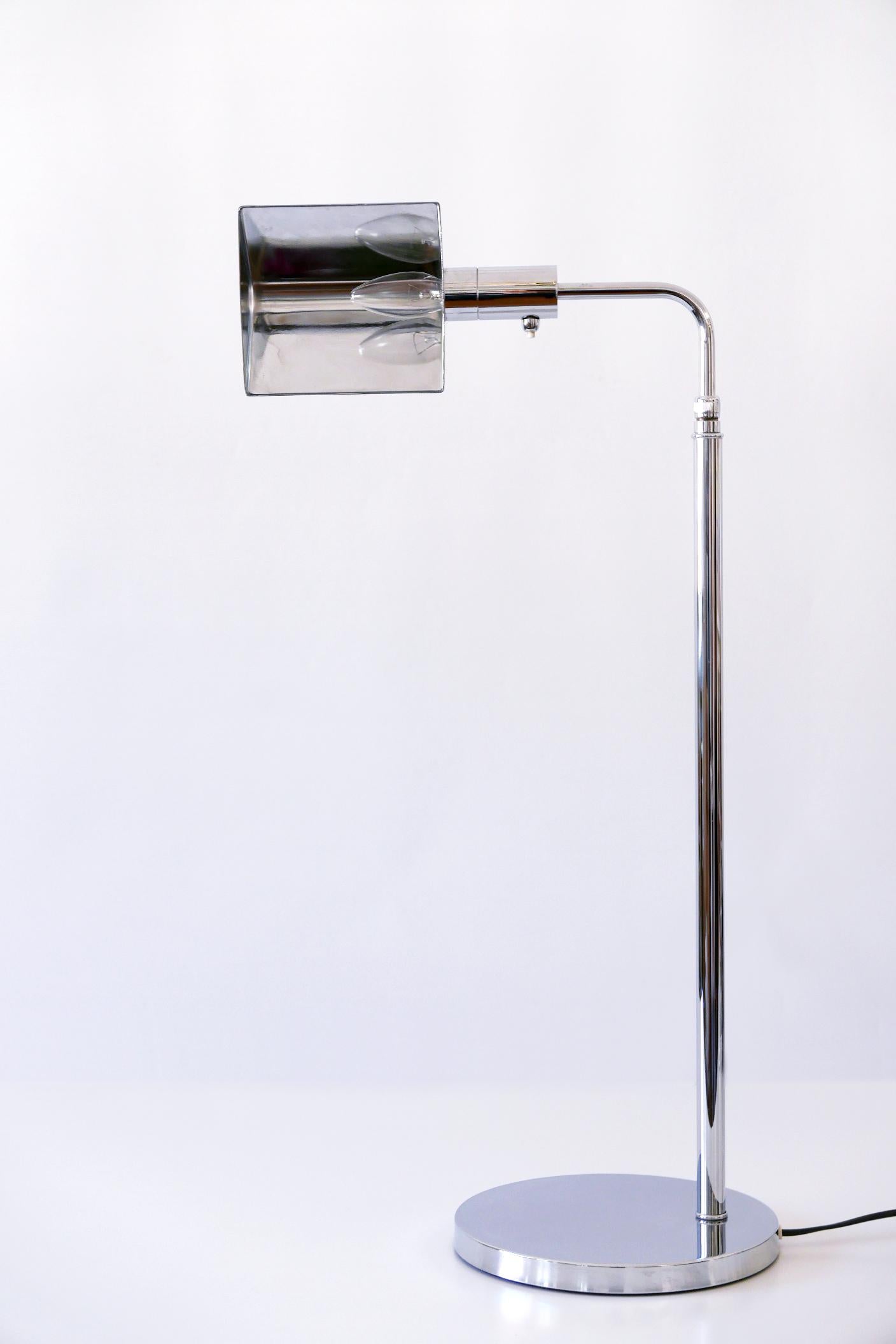 Elegant Adjustable Mid-Century Modern Floor Lamp or Reading Light, 1970s Germany For Sale 8