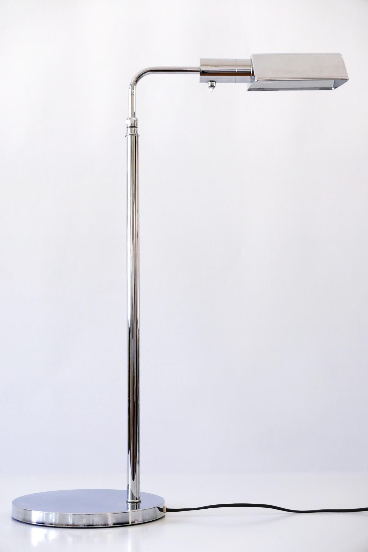 Elegant Adjustable Mid-Century Modern Floor Lamp or Reading Light, 1970s Germany For Sale 2