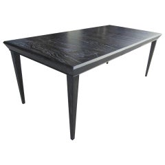 Elegant Amber Cerused Dining Table by Paul Frankl