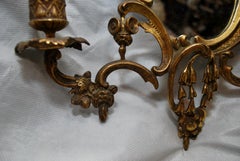 Elegante e bello  coppia di oggetti francesi della fine del XIX secolo  applique in bronzo