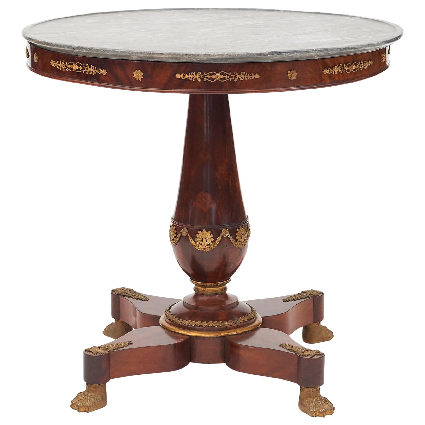 Elegant and Decorative French Empire Mahogany Center Table