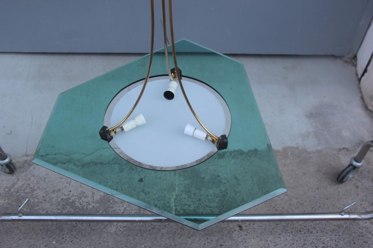Geometrico moderno di metà secolo  Lampadario italiano 1950 Max Ingrand Attribuito In condizioni ottime in vendita a Palermo, Sicily