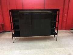 Elegant and Large Dark walnut Sideboard, Italy, circa 1950-1960