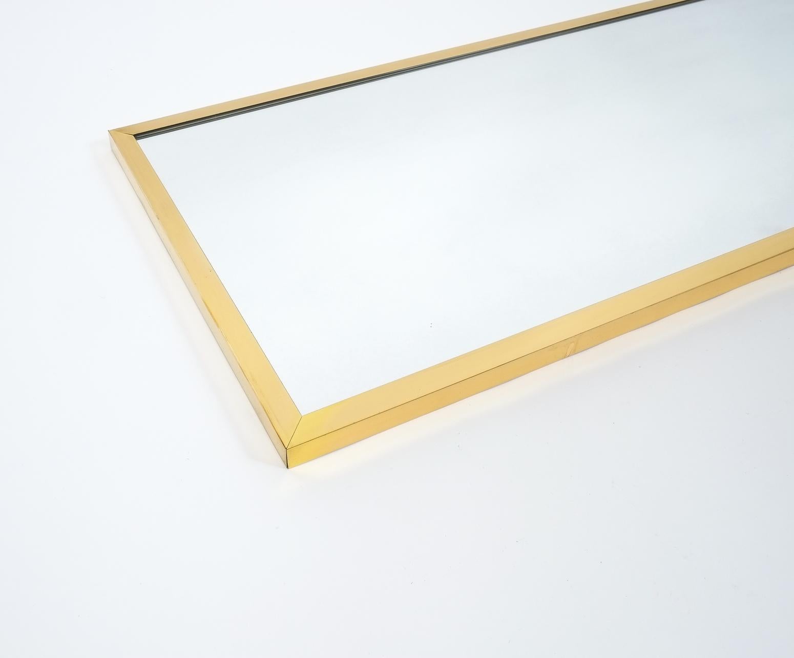 large brass mirror