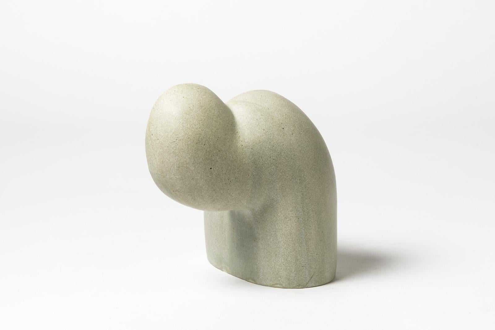 Contemporary Elegant and Original Stoneware Abstract Sculpture by Julia Huteau