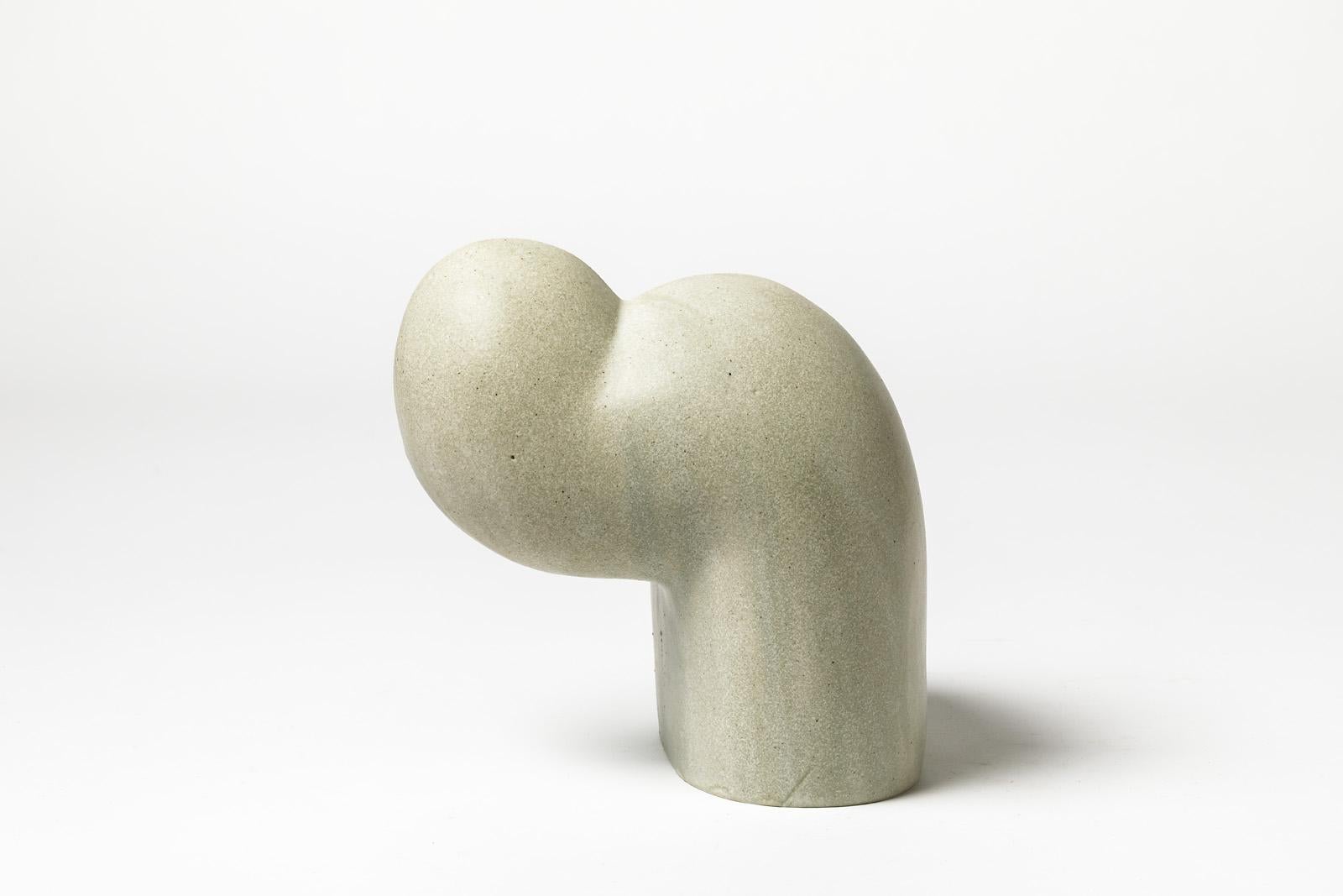 Ceramic Elegant and Original Stoneware Abstract Sculpture by Julia Huteau