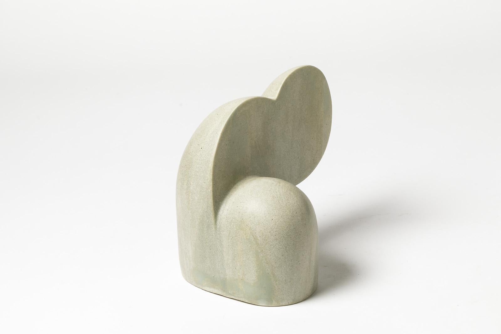 Elegant and Original Stoneware Abstract Sculpture by Julia Huteau 1