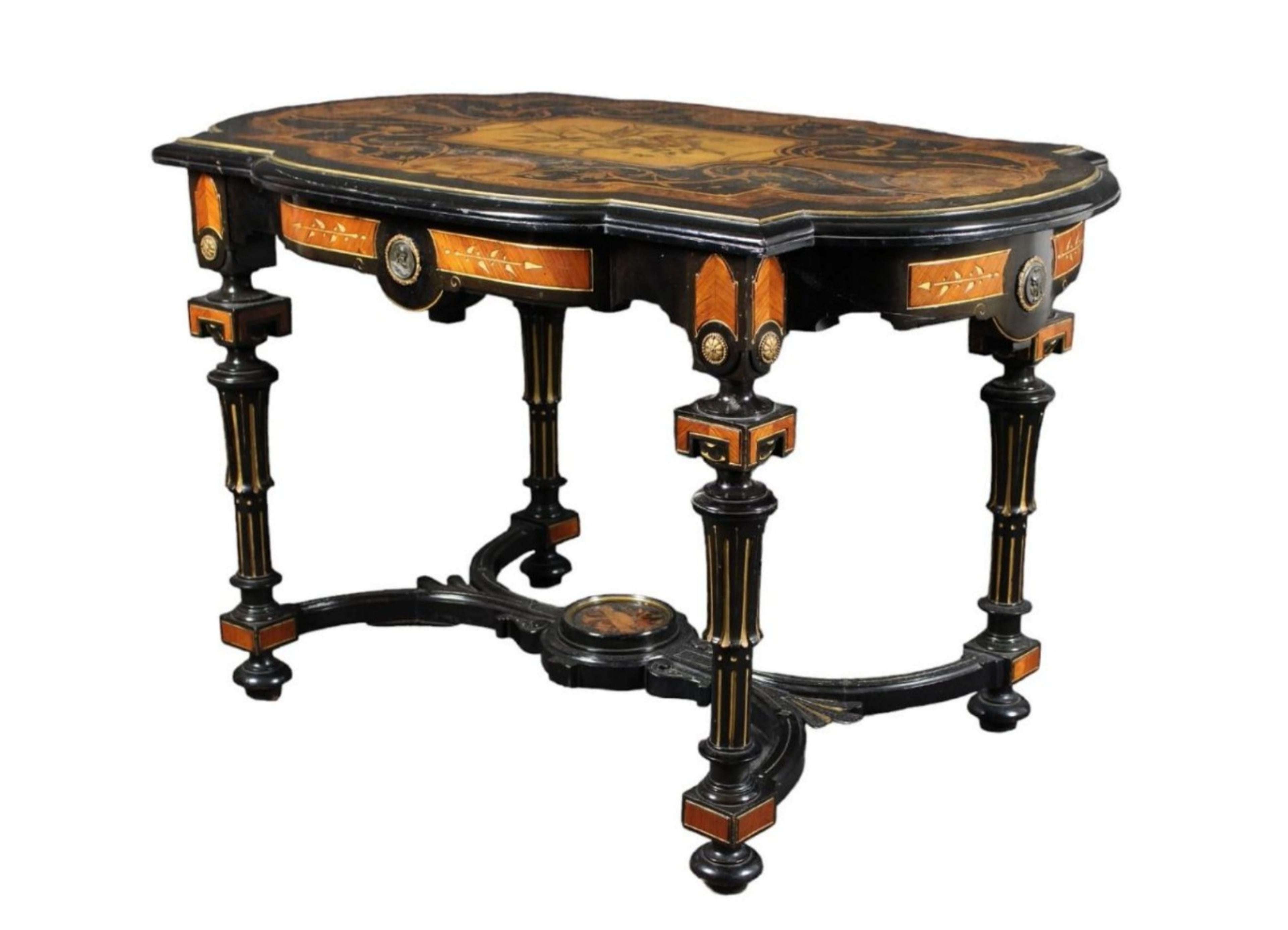 French ELEGANT and PRECIOUS NAPOLEON III CENTER TABLE 19th Century For Sale
