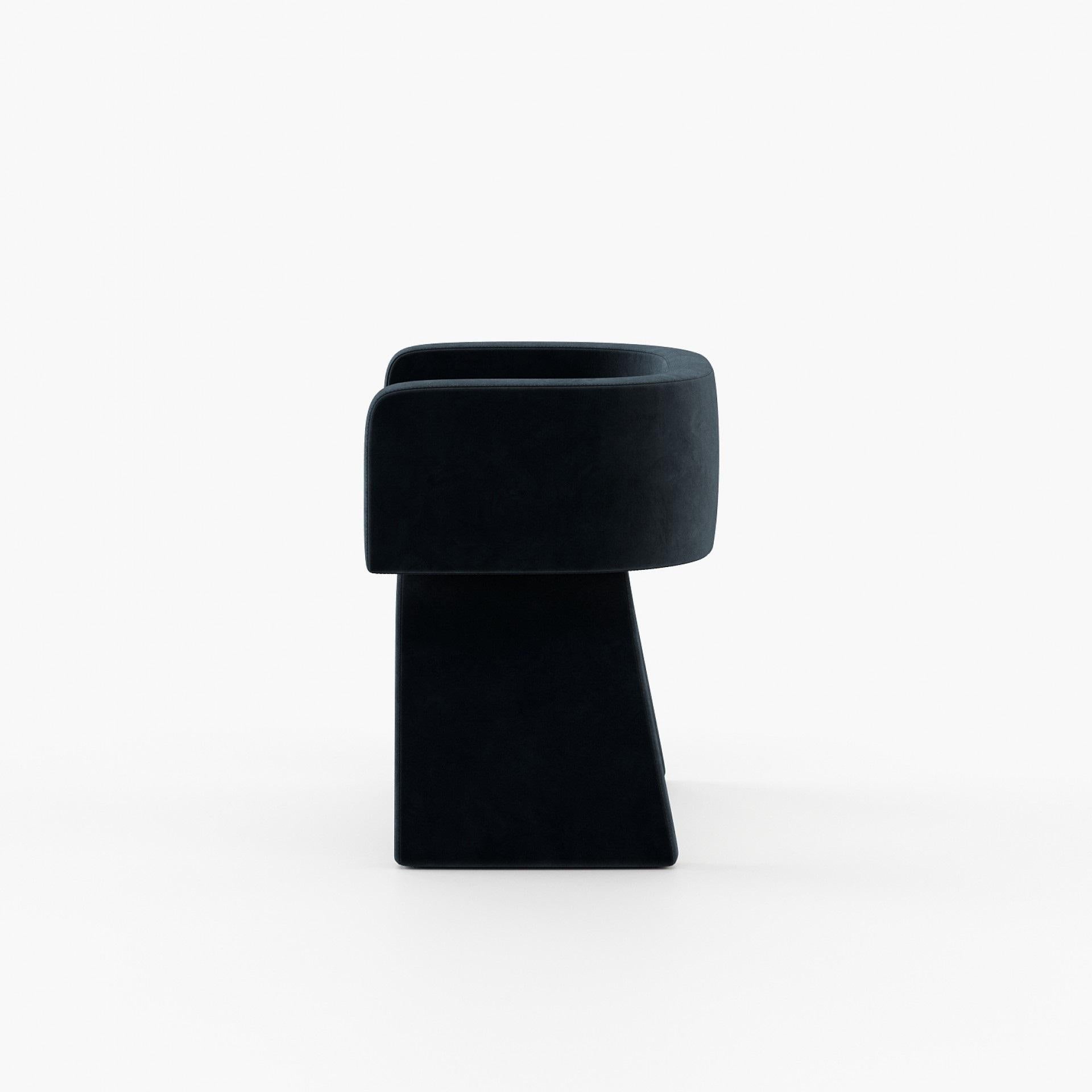 Velluto Elegante e stabile sgabello da toilette imbottito in velluto dal design moderno in vendita